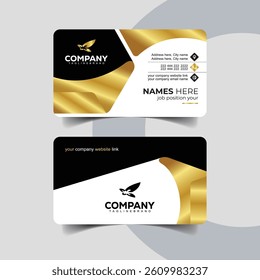 Premium Gold Business Card Template for Office Use