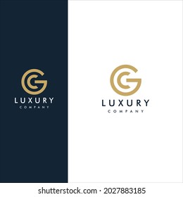 Premium gold GC logo identity design template