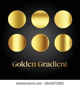 Esquema de gradiente de ouro premium para arte profissional

