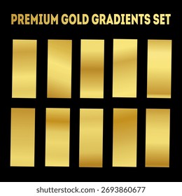 Premium Gold Gradient Set | Metallic Foil Texture Backgrounds