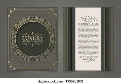 Premium gold greeting card template design