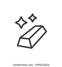 Premium gold line icon for app, web and UI. Vector stroke sign isolated on a white background. Outline icon of gold in trendy style.