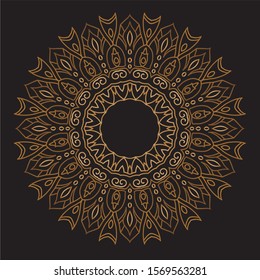 Premium Gold Mandala Vector Art Pattern Design