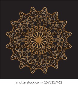 
Premium Gold Mandala Vector Art Pattern Design