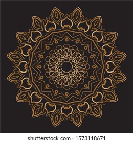 
Premium Gold Mandala Vector Art Pattern Design