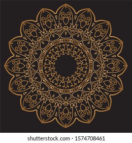 Premium Gold Mandala Vector Art Pattern Design