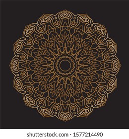
Premium Gold Mandala Vector Art Pattern Design