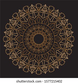 
Premium Gold Mandala Vector Art Pattern Design