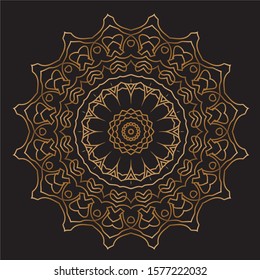 
Premium Gold Mandala Vector Art Pattern Design