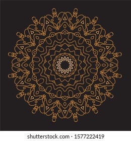 
Premium Gold Mandala Vector Art Pattern Design