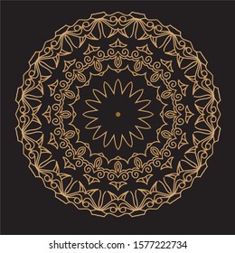
Premium Gold Mandala Vector Art Pattern Design