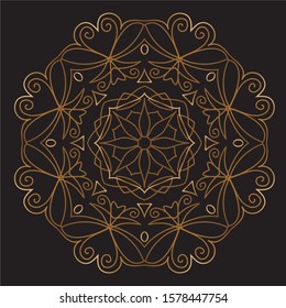
Premium Gold Mandala Vector Art Pattern Design