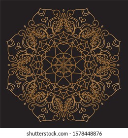 
Premium Gold Mandala Vector Art Pattern Design