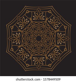 
Premium Gold Mandala Vector Art Pattern Design