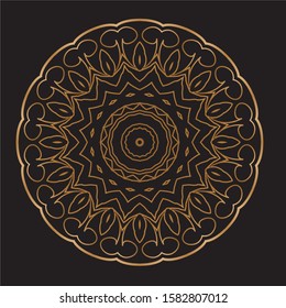 Premium Gold Mandala Vector Art Pattern Design