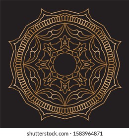 
Premium Gold Mandala Vector Art Pattern Design