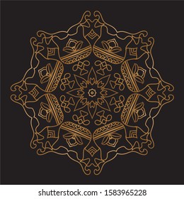 
Premium Gold Mandala Vector Art Pattern Design