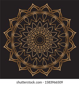 
Premium Gold Mandala Vector Art Pattern Design