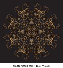 Premium Gold Mandala Vector Art Pattern Design