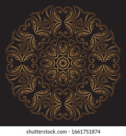 Premium Gold Mandala Vector Art Pattern Design