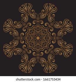 Premium Gold Mandala Vector Art Pattern Design