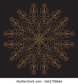 Premium Gold Mandala Vector Art Pattern Design