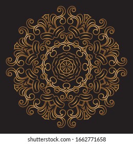 Premium Gold Mandala Vector Art Pattern Design