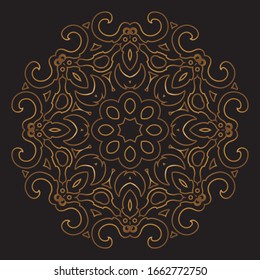 Premium Gold Mandala Vector Art Pattern Design