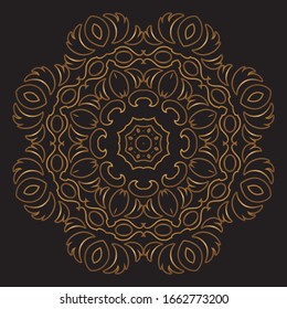 Premium Gold Mandala Vector Art Pattern Design