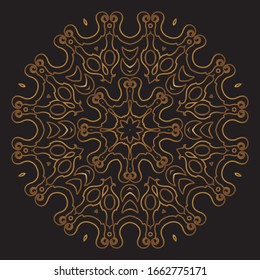 Premium Gold Mandala Vektorillustration Art Design