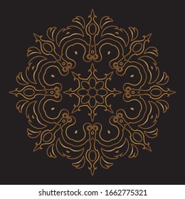 Premium Gold Mandala Vector Art Pattern Design