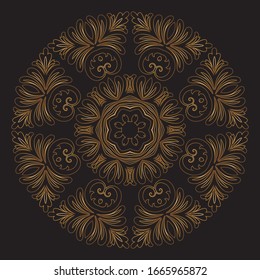 Premium Gold Mandala Vektorillustration Art Design