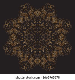Premium Gold Mandala Vector Art Pattern Design