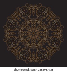 Premium Gold Mandala Vector Art Pattern Design