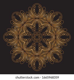 Premium Gold Mandala Vektorillustration Art Design
