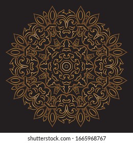 Premium Gold Mandala Vector Art Pattern Design