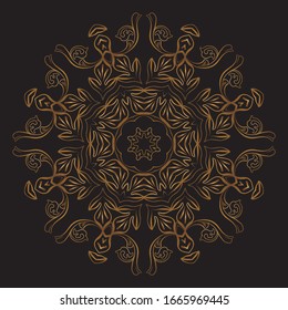 Premium Gold Mandala Vektorillustration Art Design