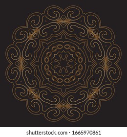Premium Gold Mandala Vector Art Pattern Design