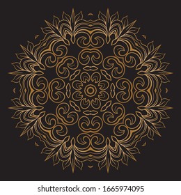 Premium Gold Mandala Vector Art Pattern Design