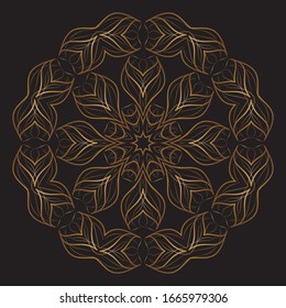 Premium Gold Mandala Vector Art Pattern Design
