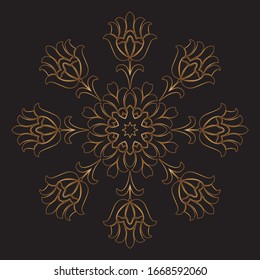 Premium Gold Mandala Vector Art Pattern