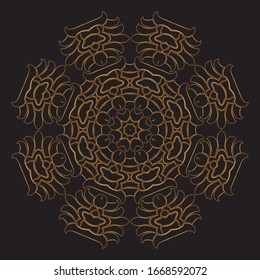 Premium Gold Mandala Vector Art Pattern