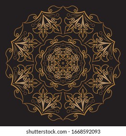 Premium Gold Mandala Vector Art Pattern