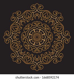 Premium Gold Mandala Vector Art Pattern