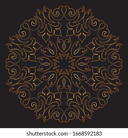 Premium Gold Mandala Vector Art Pattern