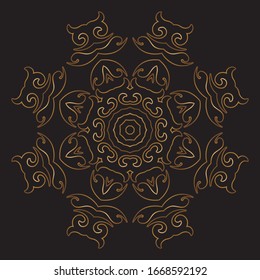 Premium Gold Mandala Vector Art Pattern
