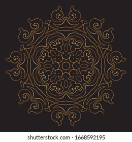 Premium Gold Mandala Vector Art Pattern