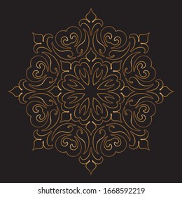 Premium Gold Mandala Vector Art Pattern