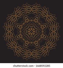Premium Gold Mandala Vector Art Pattern