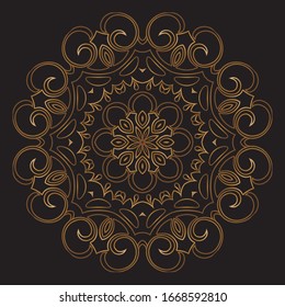 Premium Gold Mandala Vector Art Pattern